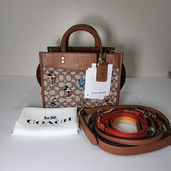 NWT COACH DISNEY C8553 Rogue 25 Textile Jacquard Mickey Mouse Friend Emb… - Picture 12 of 12